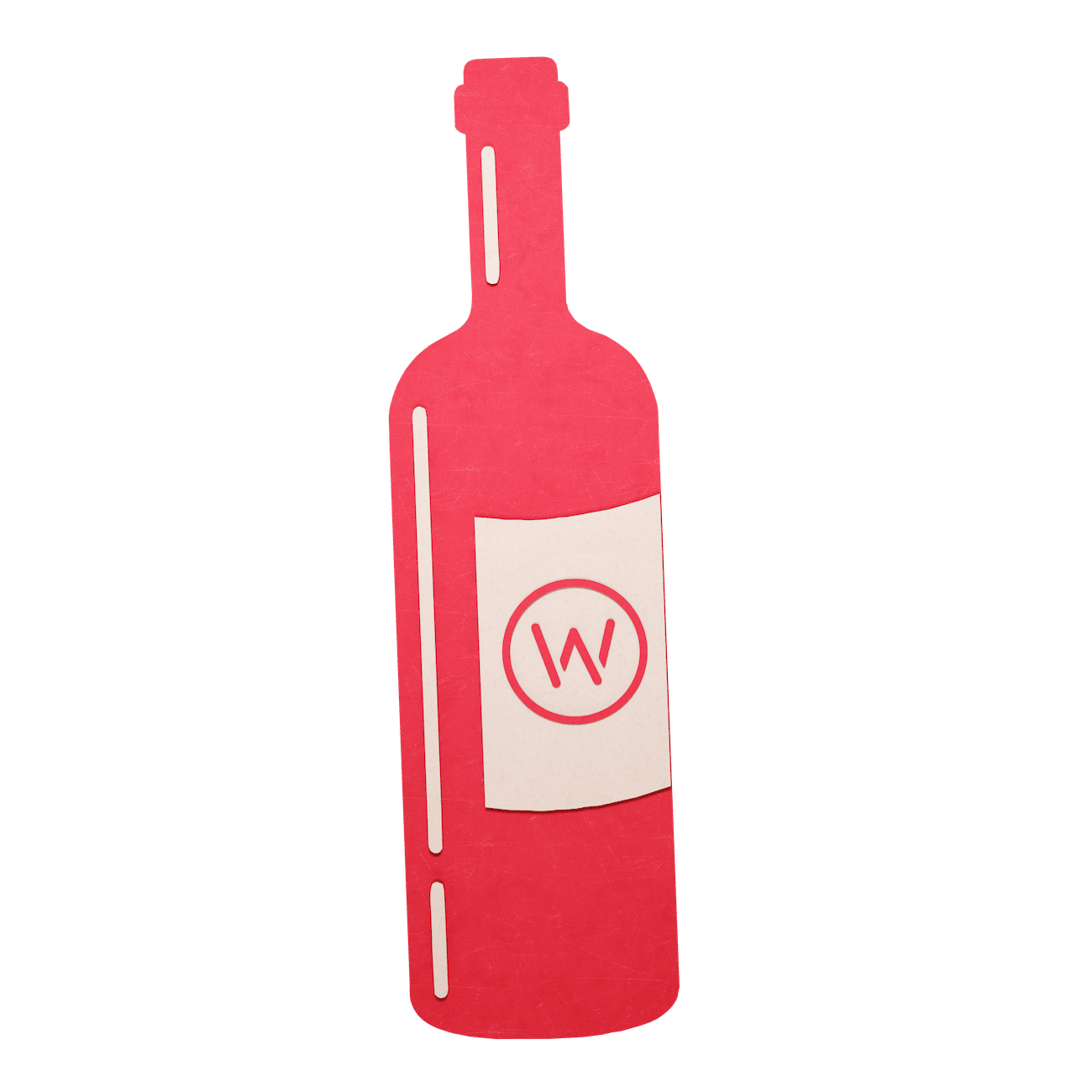 En snurrande röd vinflaska