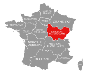 Karta över bourgogone