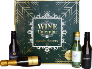 Bild på en advinskalender från vinoteket på wine table från italien