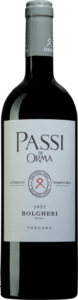 Flaskbild på Passi di Orma från Bolgheri