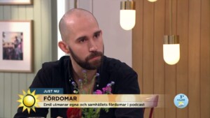 Bild på Emil Persson i Nyhetsmorgon på TV4