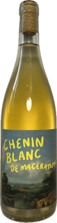 En glasflaska med Testalonga Chenin Blanc de Maceration, ett vitt vin från Western Cape i Sydafrika