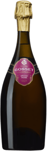 En flaska med Gosset Grand Rosé Brut, ett champagne från Champagne i Frankrike