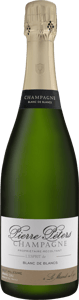 En flaska med Pierre Péters L’Esprit de Blanc de Blancs 2018, ett champagne från Champagne i Frankrike
