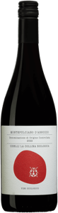En flaska med Cirelli la Collina Biologica Montepulciano d'Abruzzo 2022, ett rött vin från Abruzzerna i Italien