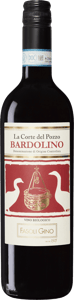 En flaska med Fasoli Gino La Corte del Pozzo Bardolino 2021, ett rött vin från Venetien i Italien