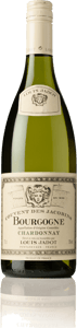 En flaska med Couvent des Jacobins Bourgogne Blanc 2022, ett vitt vin från Bourgogne i Frankrike