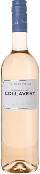 En lättare glasflaska med Domaine de Collavery, en rosévin från Provence i Frankrike