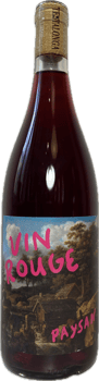 En glasflaska med Testalonga Vin Rouge Paysan, ett rött vin från Sydafrika