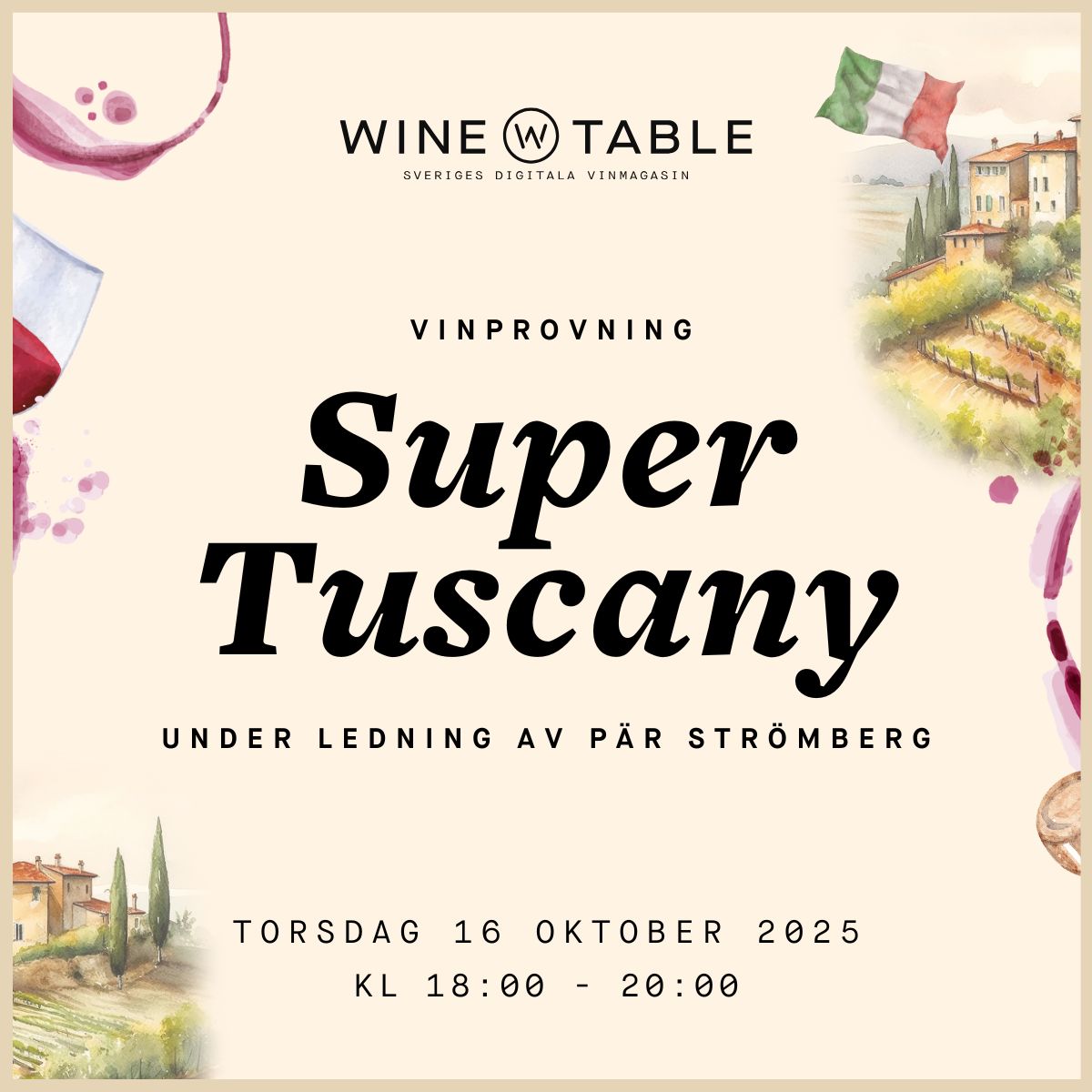 Bild på Super Tuscany – Vinprovning med Pär Strömberg