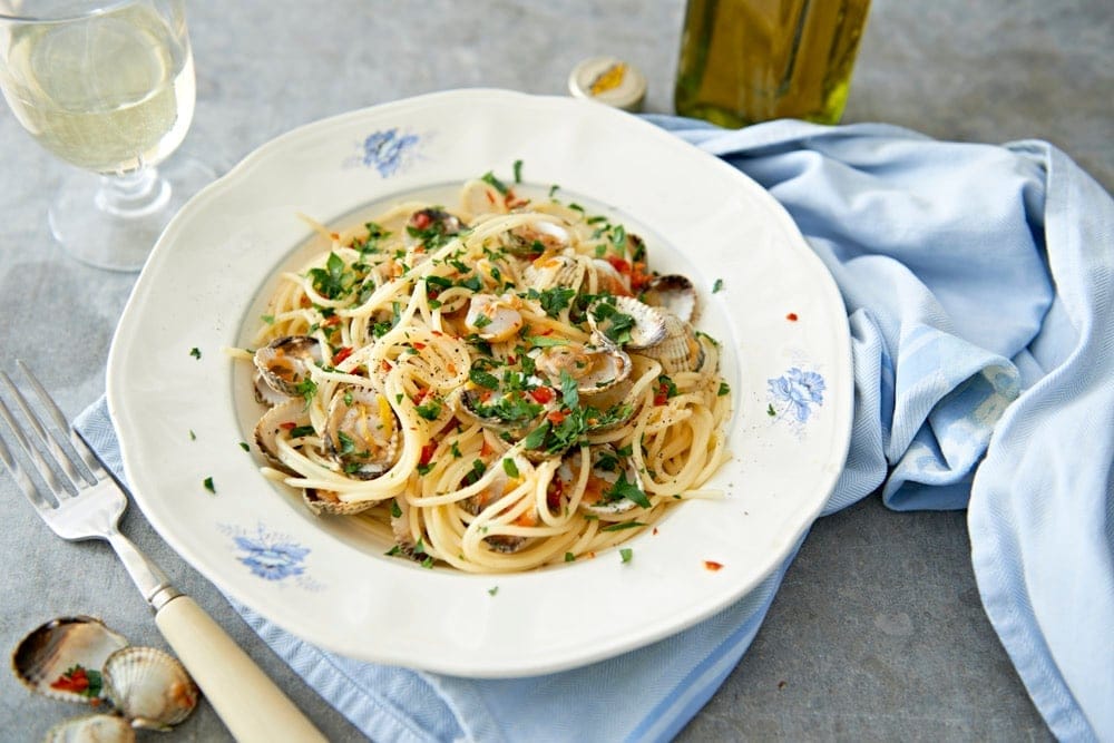 Bild på Spaghetti alle Vongole och verdicchio – en smakfull hyllning till Medelhavet