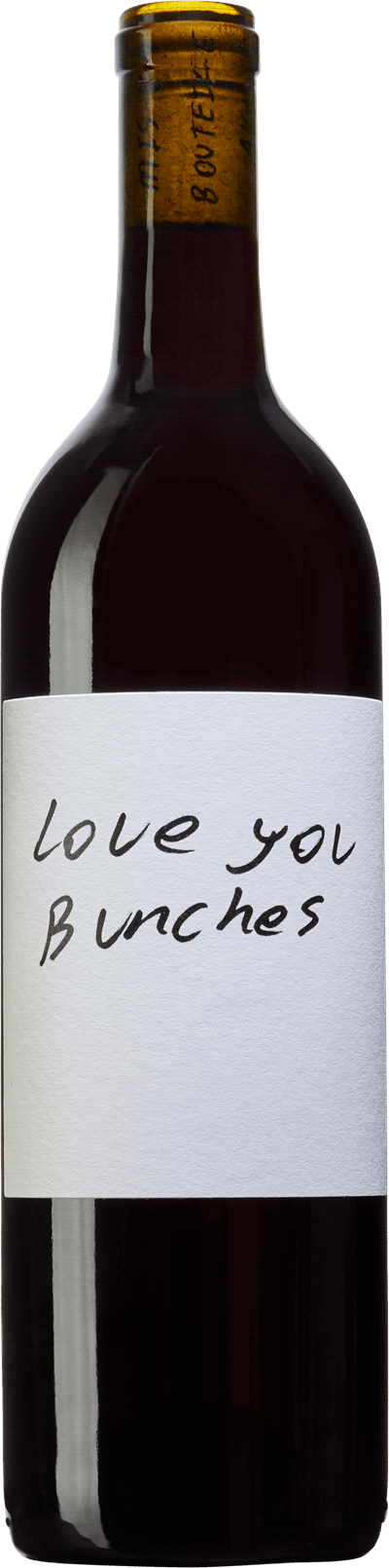 En glasflaska med Stolpman Vineyards Love you Bunches 2023, ett rött vin från Kalifornien i USA