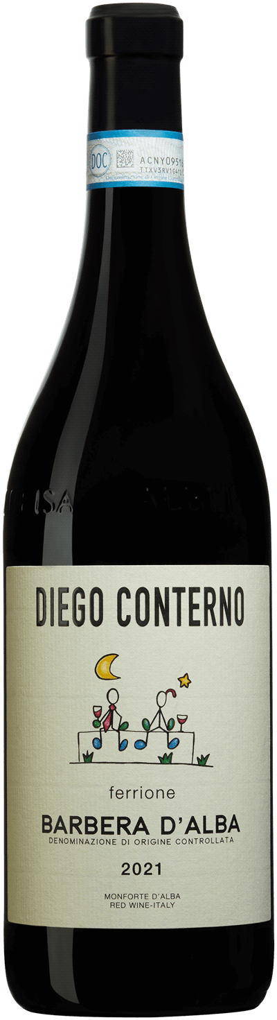 En glasflaska med Massimo Clerico Lessona  2018, ett rött vin från Piemonte i Italien