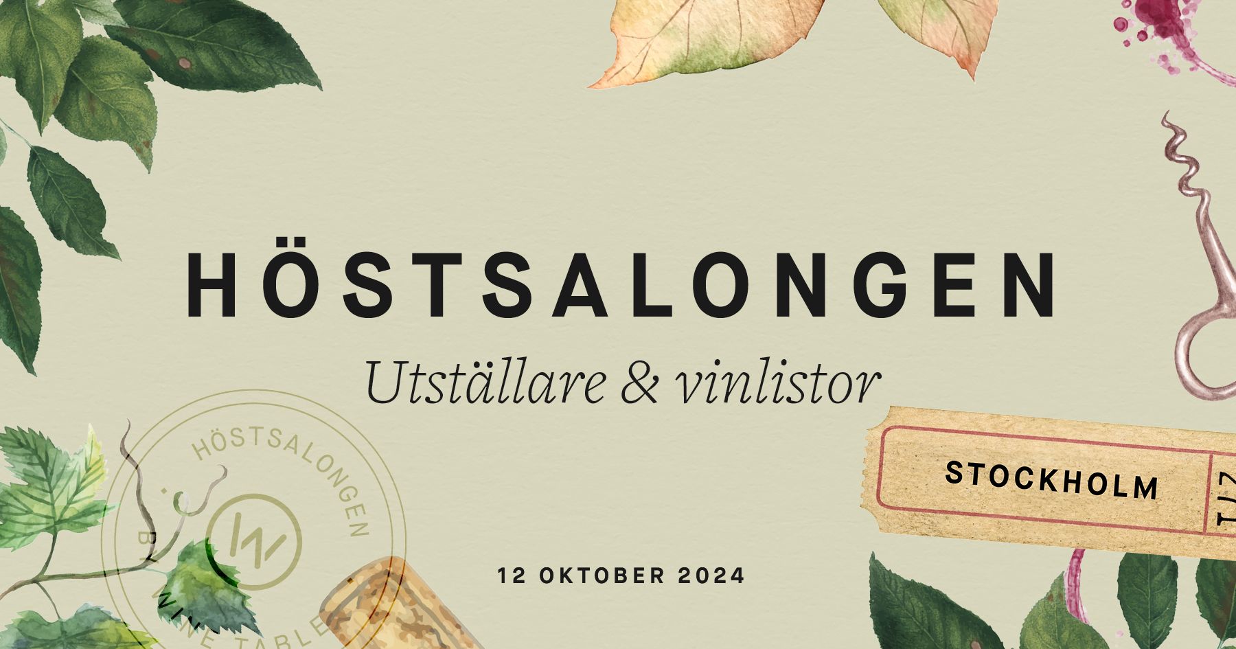 Bild på Höstsalongen i Stockholm utställare och deras vinlistor 2024