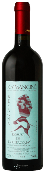 En glasflaska med Ka Manciné di Repaci Roberta Beragna 2023, ett rött vin från Ligurien i Italien