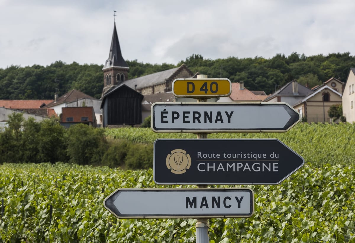 Bild på Champagnes områden och druvor