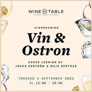 Vin & Ostron med Johan Edström och Maja Berthas – Vinprovning i Stockholm