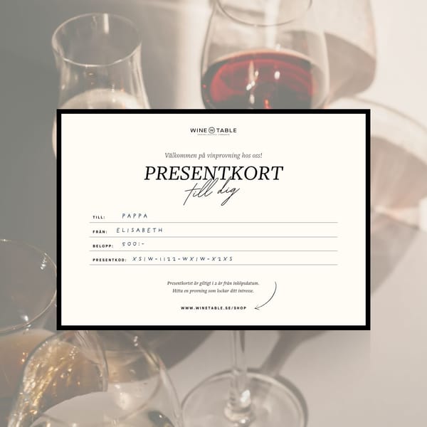 presentkort vinprovning