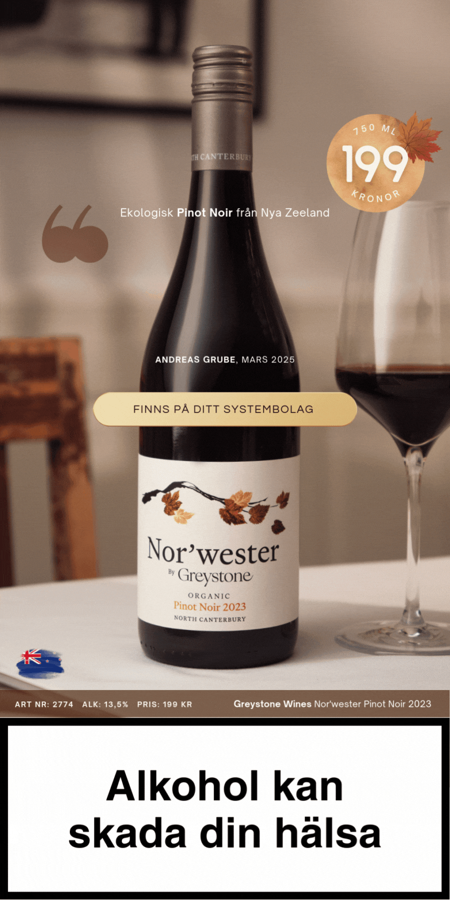 Bild på Greystone Wines Nor’wester Pinot Noir, 2023