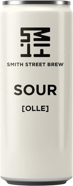 En burk med Smith Street Sour Olle, en syrlig öl från Dalarnas län i Sverige