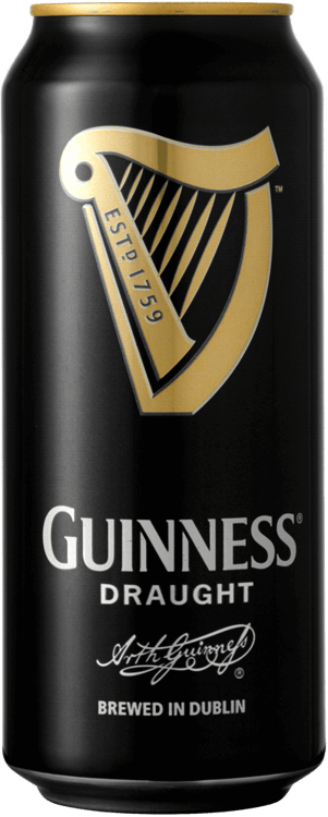 En burk med Guinness Draught, en porter & Stout från Irland