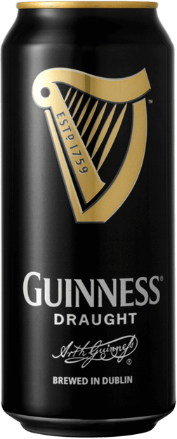 En burk med Guinness Draught, en porter & Stout från Irland