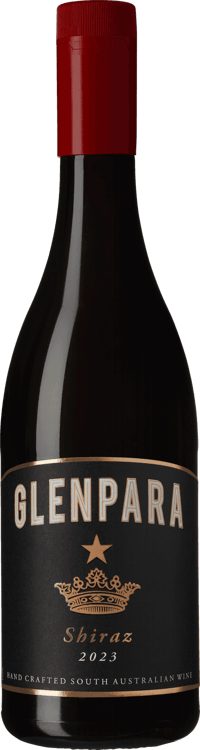 En pet-flaska med Glen Para Shiraz, ett rött vin från South Australia i Australien