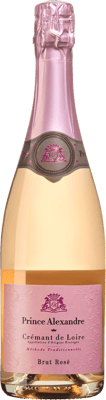 En glasflaska med Château Fouquet Saumur 2020, en mousserande från Loiredalen i Frankrike