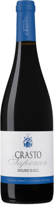 En flaska med Crasto Superior Touriga Franca Touriga Nacional 2019, ett rött vin från Douro i Portugal