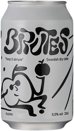 En burk med Brutes Keep it Simple, en cider från Stockholms län i Sverige