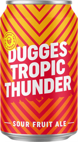 En burk med Dugges Tropic Thunder Stillwater Artisanal, en syrlig öl från Västra Götalands län i Sverige