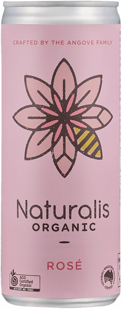 En burk med Angove's Naturalis Organic 2022, en rosévin från South Australia i Australien