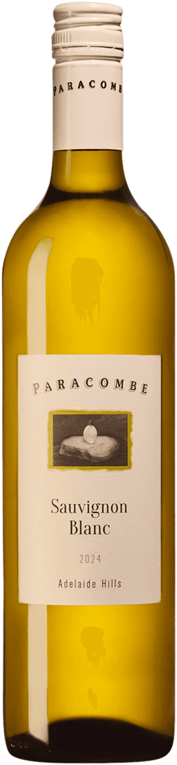 En glasflaska med Paracombe Sauvignon Blanc 2024, ett vitt vin från South Australia i Australien
