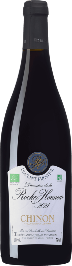 En glasflaska med Tenuta Licinia Montepolli 2019, ett rött vin från Loiredalen i Frankrike