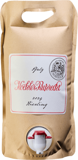 En påse med Koehler-Ruprecht Riesling 2024, ett vitt vin från Pfalz i Tyskland