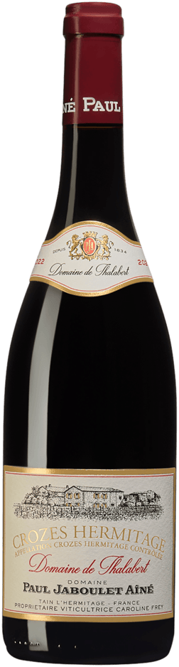 En glasflaska med Franck Bonville Unisson Grand Cru Blanc de Blancs, ett rött vin från Rhonedalen i Frankrike