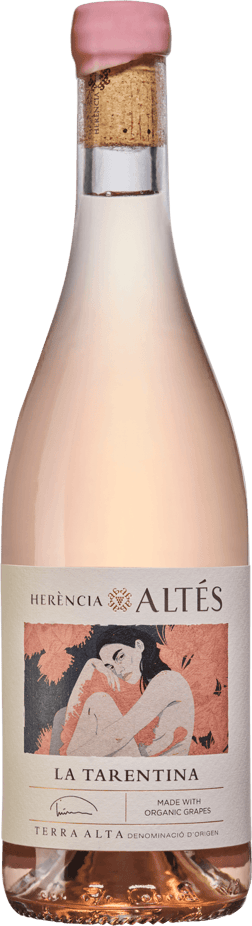 En glasflaska med Herència Altés La Tarentina Rosé 2024, en rosévin från Katalonien i Spanien