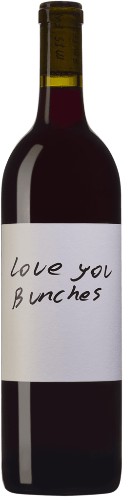 En glasflaska med Stolpman Vineyards Love you Bunches Sangiovese 2024, ett rött vin från Kalifornien i USA