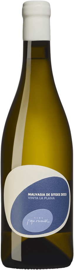En glasflaska med Vins Pepe Raventós Malvasia de Sitges Vinya La Plana 2023, ett vitt vin från Spanien