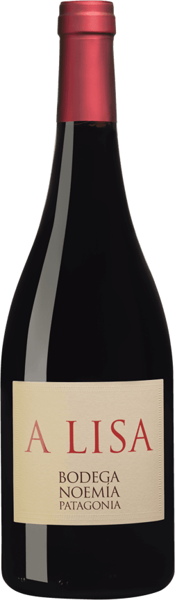 En glasflaska med Bodega Noemia A Lisa 2024, ett rött vin från Patagonien i Argentina