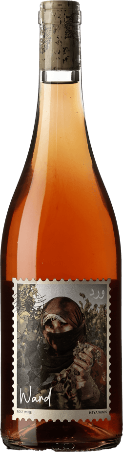 En lättare glasflaska med Heya Wines Ward Rosé 2024, en rosévin från Libanon